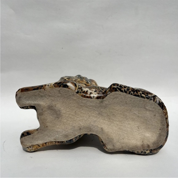 Pair Of La Vie Safari African Lion Patchwork Figurines Animal Print Decorative - Picture 5 of 11